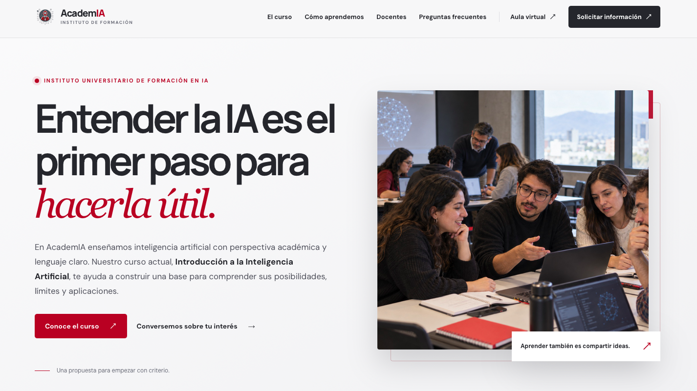 Sitio web AcademIA
