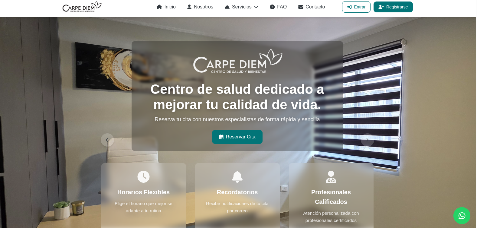 Landing Page Centro Médico Carpediem