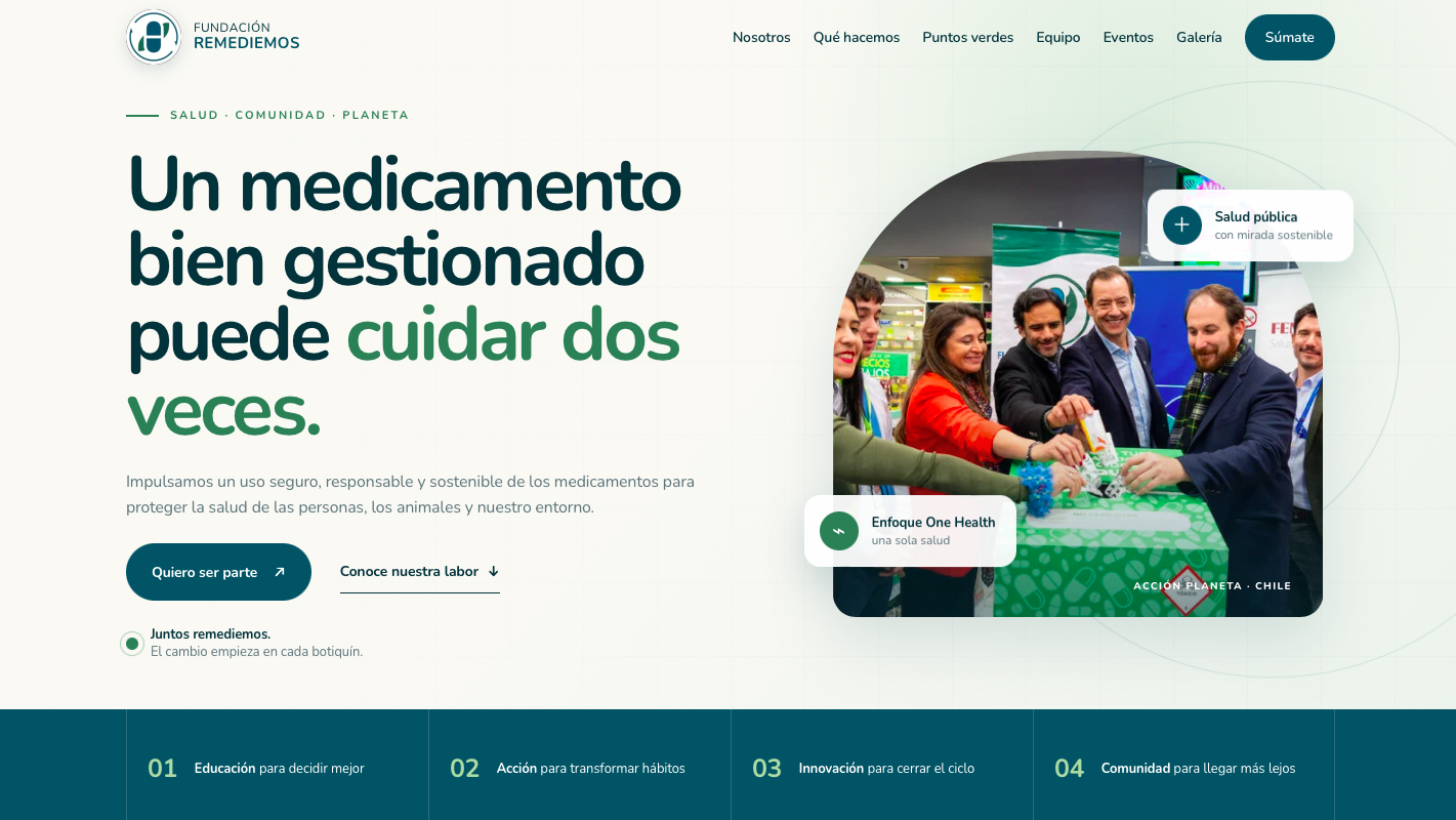 Sitio web Fundación Remediemos